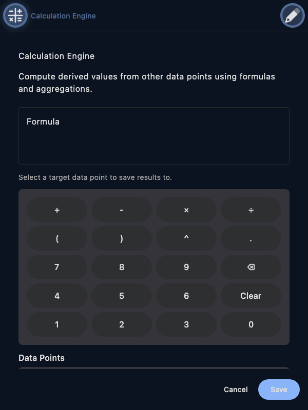 Calculation Engine Configuration