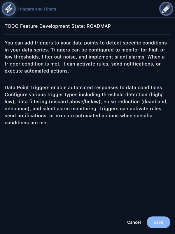 Triggers and Filters Configuration