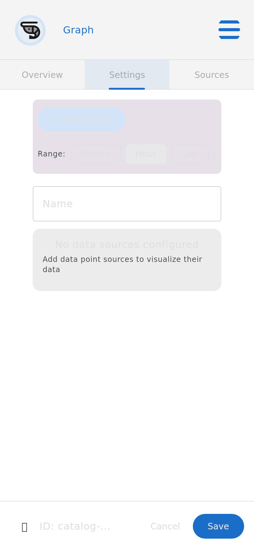 Graph settings screen