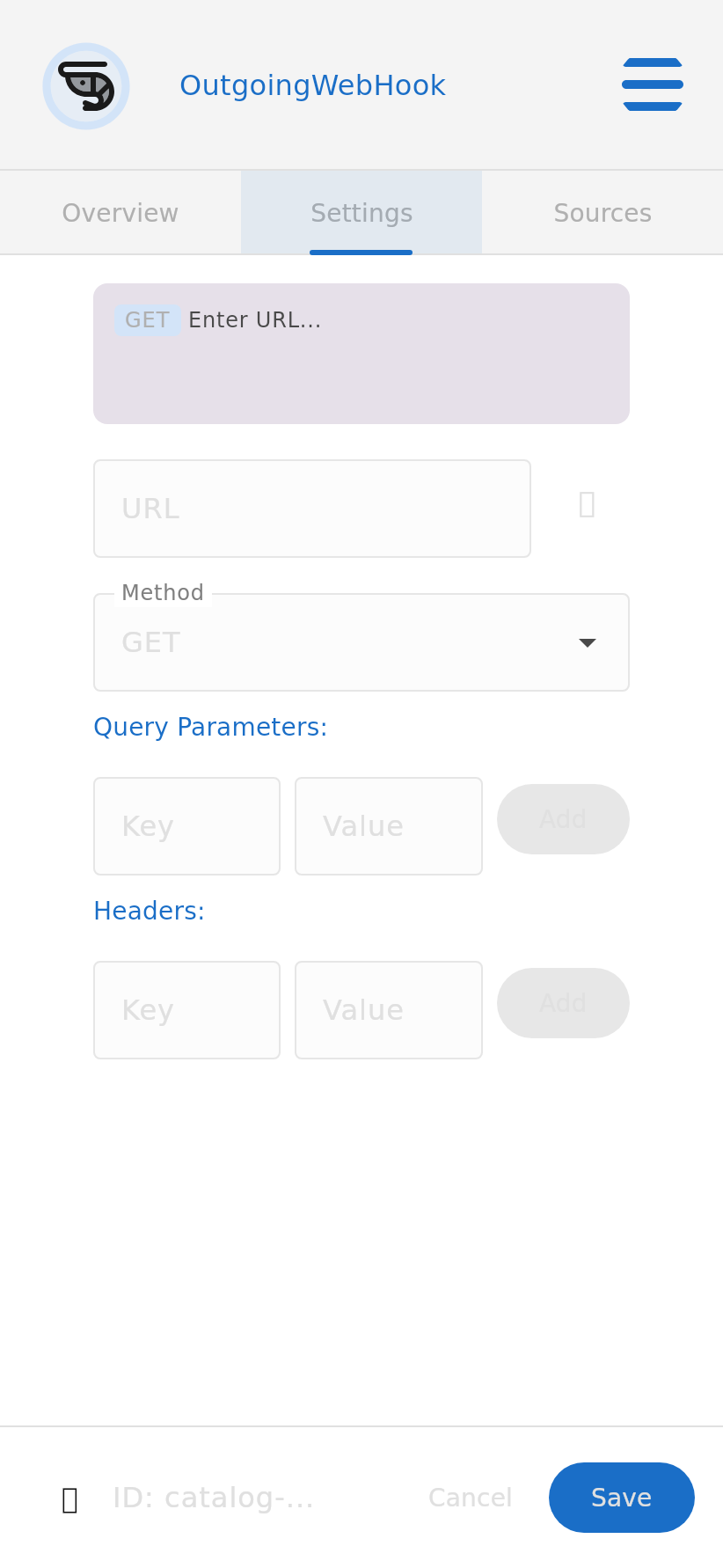 Outgoing webhook executor settings screen